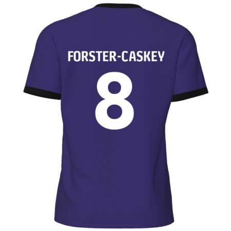 Kandiny Niño Camiseta Jake Forster-Caskey #8 Púrpura 2ª Equipación 2024/25 La Camisa Chile