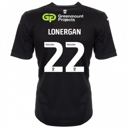 Kandiny Niño Camiseta Andy Lonergan #22 Negro 2ª Equipación 2024/25 La Camisa Chile