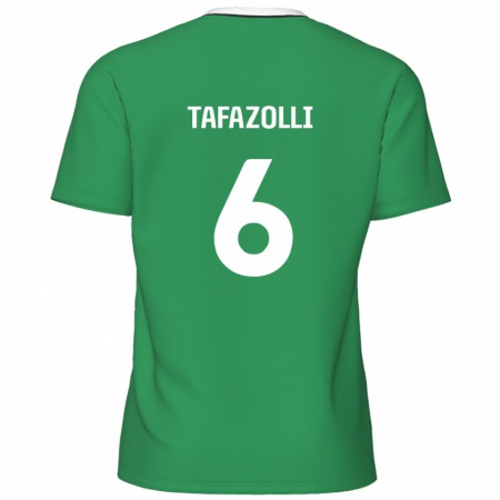 Kandiny Niño Camiseta Ryan Tafazolli #6 Verde Rayas Blancas 2ª Equipación 2024/25 La Camisa Chile