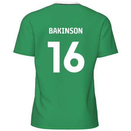 Kandiny Niño Camiseta Tyreeq Bakinson #16 Verde Rayas Blancas 2ª Equipación 2024/25 La Camisa Chile