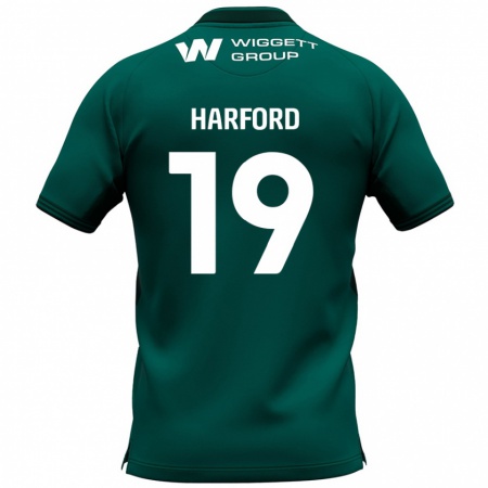 Kandiny Niño Camiseta Beth Harford #19 Verde 2ª Equipación 2024/25 La Camisa Chile