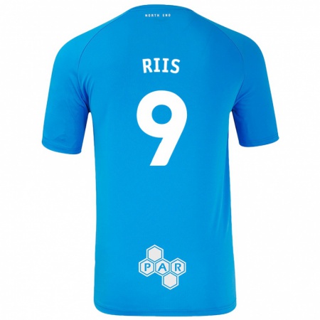 Kandiny Niño Camiseta Emil Riis #9 Azul Cielo 2ª Equipación 2024/25 La Camisa Chile