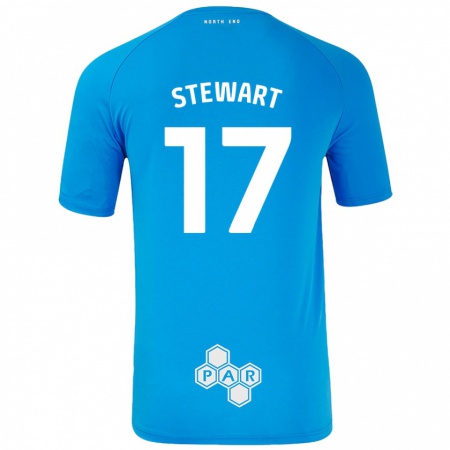 Kandiny Niño Camiseta Layton Stewart #17 Azul Cielo 2ª Equipación 2024/25 La Camisa Chile