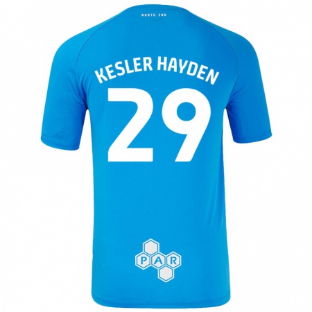 Kandiny Niño Camiseta Kaine Kesler-Hayden #29 Azul Cielo 2ª Equipación 2024/25 La Camisa Chile