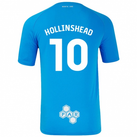 Kandiny Niño Camiseta Emily Hollinshead #10 Azul Cielo 2ª Equipación 2024/25 La Camisa Chile