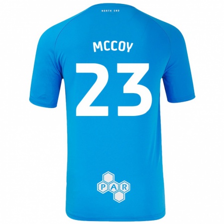 Kandiny Niño Camiseta Faye Mccoy #23 Azul Cielo 2ª Equipación 2024/25 La Camisa Chile