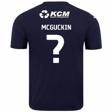 Kandiny Niño Camiseta Ciaran Mcguckin #0 Azul Marino 2ª Equipación 2024/25 La Camisa Chile