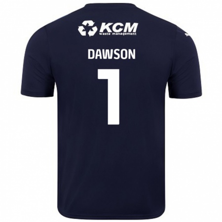 Kandiny Niño Camiseta Cameron Dawson #1 Azul Marino 2ª Equipación 2024/25 La Camisa Chile