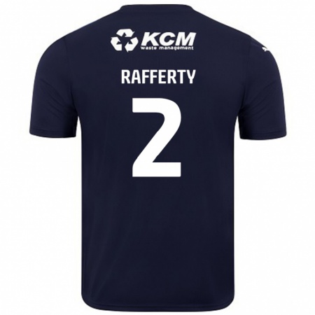 Kandiny Niño Camiseta Joe Rafferty #2 Azul Marino 2ª Equipación 2024/25 La Camisa Chile