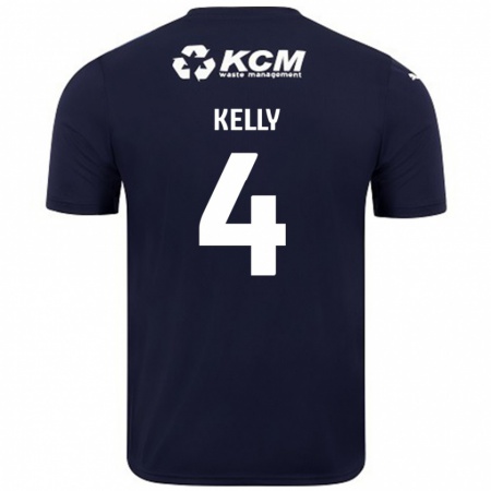 Kandiny Niño Camiseta Liam Kelly #4 Azul Marino 2ª Equipación 2024/25 La Camisa Chile