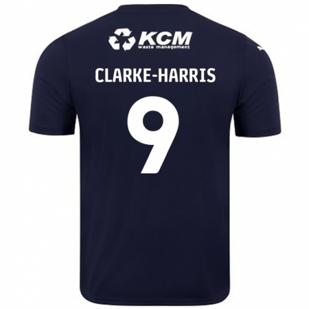 Kandiny Niño Camiseta Jonson Clarke-Harris #9 Azul Marino 2ª Equipación 2024/25 La Camisa Chile