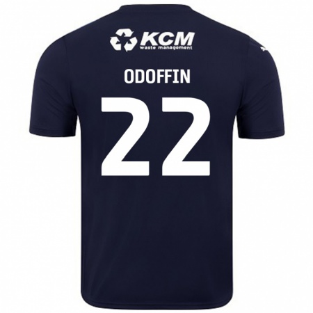 Kandiny Niño Camiseta Hakeem Odoffin #22 Azul Marino 2ª Equipación 2024/25 La Camisa Chile