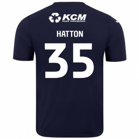 Kandiny Niño Camiseta Ben Hatton #35 Azul Marino 2ª Equipación 2024/25 La Camisa Chile