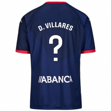 Kandiny Niño Camiseta Diego Villares #8 Azul Marino 2ª Equipación 2024/25 La Camisa Chile