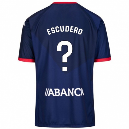 Kandiny Niño Camiseta Sergio Escudero #18 Azul Marino 2ª Equipación 2024/25 La Camisa Chile