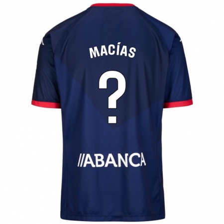 Kandiny Niño Camiseta Luisao Macías #0 Azul Marino 2ª Equipación 2024/25 La Camisa Chile