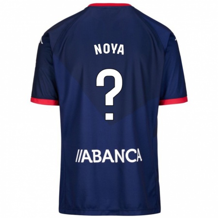 Kandiny Niño Camiseta Román Noya #0 Azul Marino 2ª Equipación 2024/25 La Camisa Chile