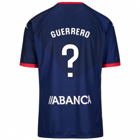 Kandiny Niño Camiseta Adrián Guerrero #0 Azul Marino 2ª Equipación 2024/25 La Camisa Chile