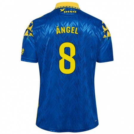 Kandiny Niño Camiseta José Ángel #8 Azul Amarillo 2ª Equipación 2024/25 La Camisa Chile