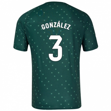 Kandiny Niño Camiseta Edgar González #3 Verde Oscuro 2ª Equipación 2024/25 La Camisa Chile