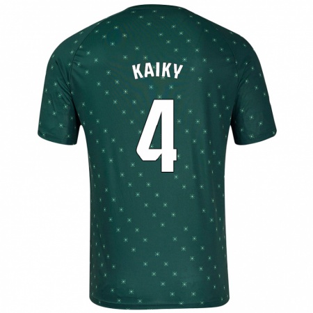 Kandiny Niño Camiseta Kaiky #4 Verde Oscuro 2ª Equipación 2024/25 La Camisa Chile