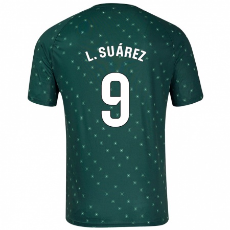 Kandiny Niño Camiseta Luis Suárez #9 Verde Oscuro 2ª Equipación 2024/25 La Camisa Chile