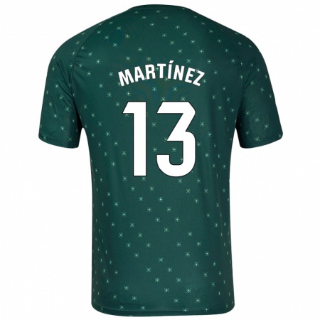 Kandiny Niño Camiseta Fernando Martínez #13 Verde Oscuro 2ª Equipación 2024/25 La Camisa Chile