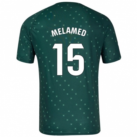 Kandiny Niño Camiseta Nico Melamed #15 Verde Oscuro 2ª Equipación 2024/25 La Camisa Chile