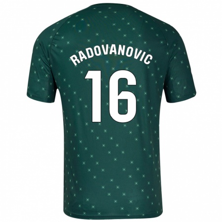 Kandiny Niño Camiseta Aleksandar Radovanovic #16 Verde Oscuro 2ª Equipación 2024/25 La Camisa Chile