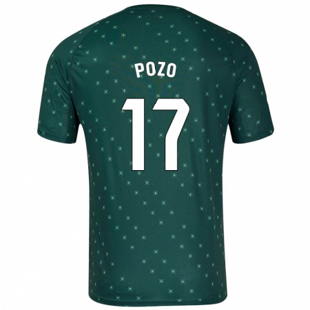 Kandiny Niño Camiseta Álex Pozo #17 Verde Oscuro 2ª Equipación 2024/25 La Camisa Chile