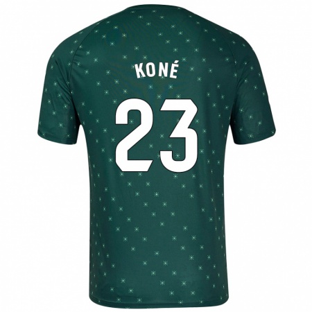 Kandiny Niño Camiseta Ibrahima Koné #23 Verde Oscuro 2ª Equipación 2024/25 La Camisa Chile