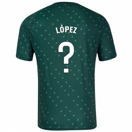 Kandiny Niño Camiseta Jesús López #0 Verde Oscuro 2ª Equipación 2024/25 La Camisa Chile