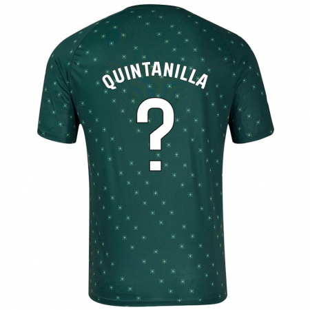 Kandiny Niño Camiseta Rubén Quintanilla #0 Verde Oscuro 2ª Equipación 2024/25 La Camisa Chile