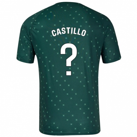 Kandiny Niño Camiseta Pablo Castillo #0 Verde Oscuro 2ª Equipación 2024/25 La Camisa Chile