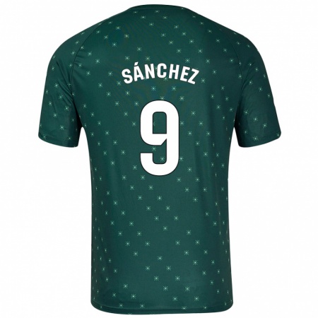 Kandiny Niño Camiseta Loren Sánchez #9 Verde Oscuro 2ª Equipación 2024/25 La Camisa Chile