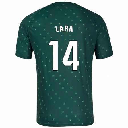 Kandiny Niño Camiseta Luis Lara #14 Verde Oscuro 2ª Equipación 2024/25 La Camisa Chile