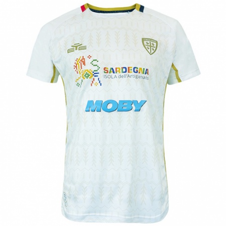 Kandiny Niño Camiseta Nicola Grandu #16 Blanco 2ª Equipación 2024/25 La Camisa Chile