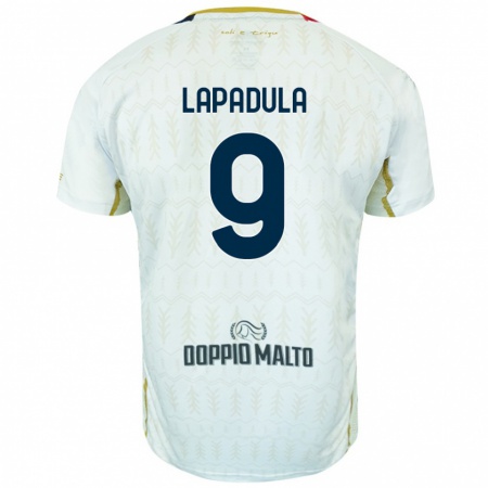 Kandiny Niño Camiseta Gianluca Lapadula #9 Blanco 2ª Equipación 2024/25 La Camisa Chile