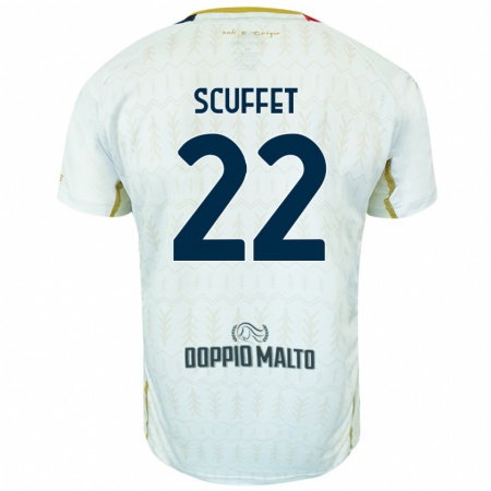 Kandiny Niño Camiseta Simone Scuffet #22 Blanco 2ª Equipación 2024/25 La Camisa Chile