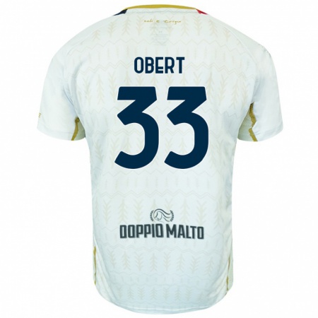 Kandiny Niño Camiseta Adam Obert #33 Blanco 2ª Equipación 2024/25 La Camisa Chile