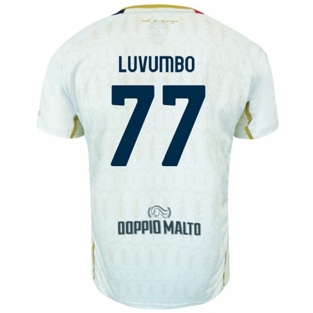 Kandiny Niño Camiseta Zito Luvumbo #77 Blanco 2ª Equipación 2024/25 La Camisa Chile