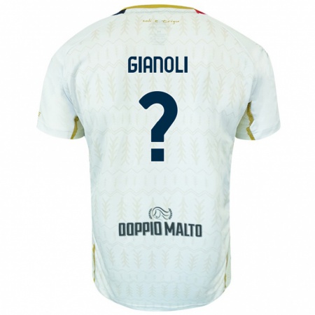 Kandiny Niño Camiseta Marco Gianoli #0 Blanco 2ª Equipación 2024/25 La Camisa Chile