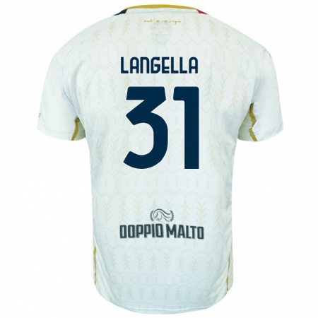 Kandiny Niño Camiseta Matteo Langella #31 Blanco 2ª Equipación 2024/25 La Camisa Chile