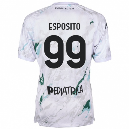 Kandiny Niño Camiseta Sebastiano Esposito #99 Gris 2ª Equipación 2024/25 La Camisa Chile