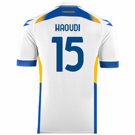 Kandiny Niño Camiseta Hamza Haoudi #15 Blanco 2ª Equipación 2024/25 La Camisa Chile