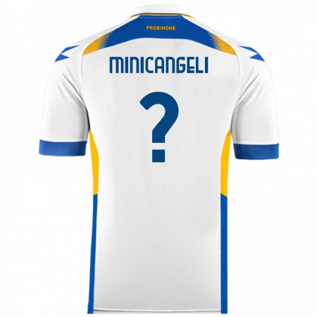 Kandiny Niño Camiseta Francesco Minicangeli #0 Blanco 2ª Equipación 2024/25 La Camisa Chile