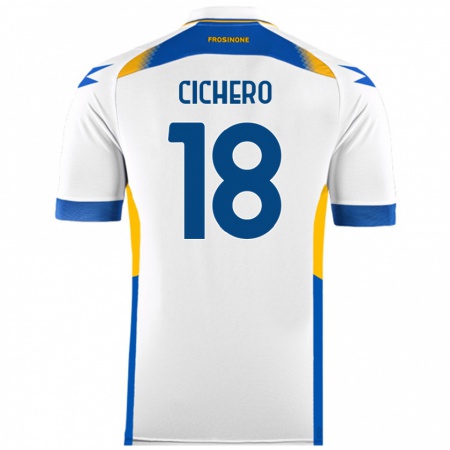 Kandiny Niño Camiseta Alejandro Cichero #18 Blanco 2ª Equipación 2024/25 La Camisa Chile