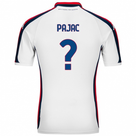 Kandiny Niño Camiseta Marko Pajac #0 Blanco 2ª Equipación 2024/25 La Camisa Chile