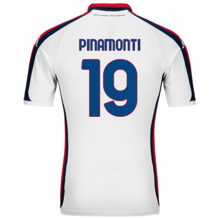 Kandiny Niño Camiseta Andrea Pinamonti #19 Blanco 2ª Equipación 2024/25 La Camisa Chile