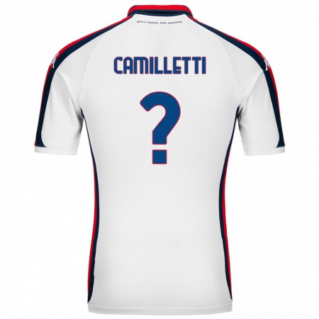 Kandiny Niño Camiseta Giovanni Camilletti #0 Blanco 2ª Equipación 2024/25 La Camisa Chile